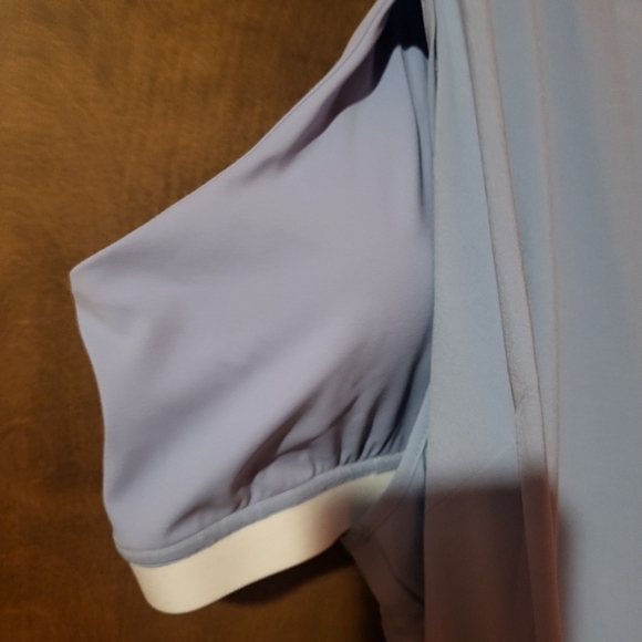 Halara Breezeful Blue Backless Racerback Pockets HighLow Flowy Midi Dress Sz 2XL - Picture 6 of 8